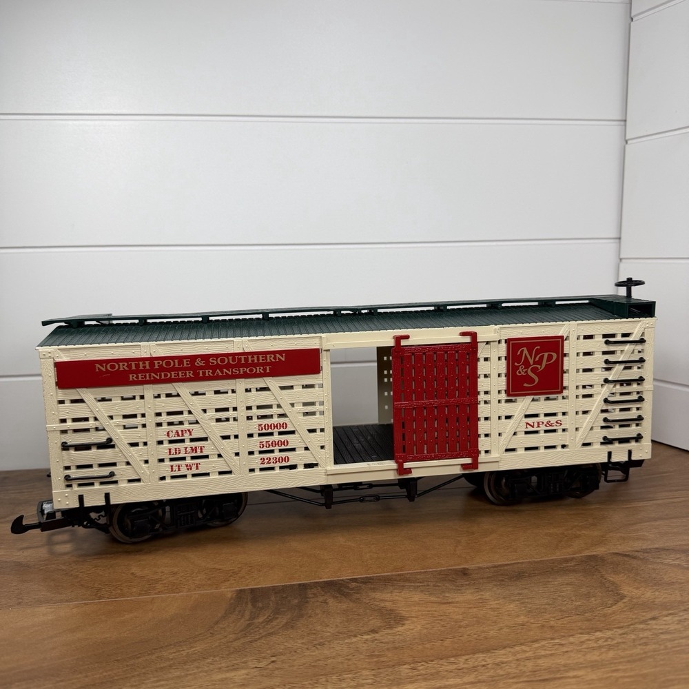 BACHMANN 98140 NORTH POLE & SOUTHERN REINDEER STOCK CAR PREOWNED REPLACEMENT